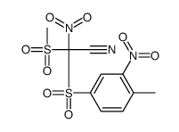 2-(4-methyl-3-nitrophenyl)sulfonyl-2-methylsulfonyl-2-nitroacetonitrile结构式