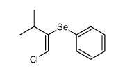 E-1-Chlor-3-methyl-2-phenylseleno-1-buten Structure