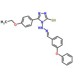 5-(4-Ethoxyphenyl)-4-[(2E)-2-(3-phenoxybenzylidene)hydrazino]-4H-1,2,4-triazole-3-thiol Structure