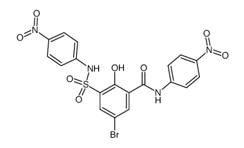 5-Brom-3-<4-nitro-phenylsulfamoyl>-salicylsaeure-<4-nitro-anilid> Structure