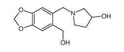 1-[[6-(hydroxymethyl)-1,3-benzodioxol-5-yl]methyl]pyrrolidin-3-ol Structure