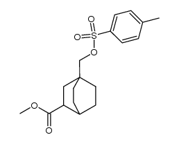 1-(p-Toluolsulfonyloxymethyl)-bicyclo[2.2.2]octan-3-carbonsaeure-methylester Structure