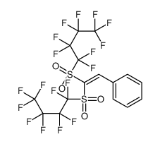 2,2-bis(1,1,2,2,3,3,4,4,4-nonafluorobutylsulfonyl)ethenylbenzene结构式