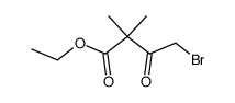 Ethyl 4-bromo-2,2-dimethylacetoacetate Structure