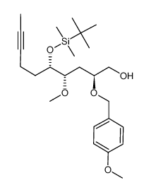 (2S,4S,5S)-5-(tert-Butyl-dimethyl-silanyloxy)-4-methoxy-2-(4-methoxy-benzyloxy)-dec-8-yn-1-ol Structure