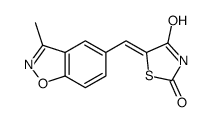 5-[(3-methyl-1,2-benzoxazol-5-yl)methylidene]-1,3-thiazolidine-2,4-dione结构式