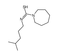 N-(4-methylpentyl)azepane-1-carbothioamide结构式