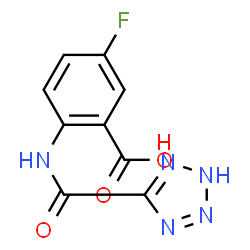 Benzoic acid, 5-fluoro-2-[(1H-tetrazol-5-ylcarbonyl)amino]- (9CI)结构式