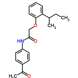 N-(4-Acetylphenyl)-2-(2-sec-butylphenoxy)acetamide结构式