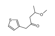 4-methoxy-1-thiophen-3-ylpentan-2-one结构式