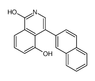 5-hydroxy-4-naphthalen-2-yl-2H-isoquinolin-1-one结构式