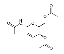 1,4,6-Tri-O-acetyl-α,β-D-erythro-hex-2-enopyranose (Pseudo-C-glucal triacetate)结构式