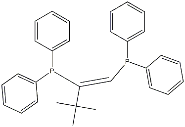 1,1'-[(1Z)-1-(1,1-二甲基乙基)-1,2-乙烯二基]双[1,1-二苯基膦]结构式