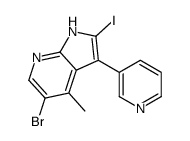 5-Bromo-2-iodo-4-methyl-3-(3-pyridinyl)-1H-pyrrolo[2,3-b]pyridine Structure
