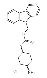 (9H-FLUOREN-9-YL)METHYL ((1R,4R)-4-AMINOCYCLOHEXYL)CARBAMATE HYDROCHLORIDE Structure