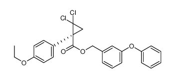 (3-phenoxyphenyl)methyl (1R)-2,2-dichloro-1-(4-ethoxyphenyl)cyclopropane-1-carboxylate结构式