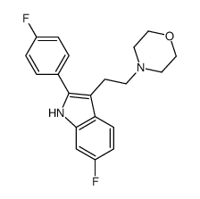 4-[2-[6-fluoro-2-(4-fluorophenyl)-1H-indol-3-yl]ethyl]morpholine结构式