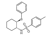 4-methyl-N-((1R,2R)-2-(phenylthio)cyclohexyl)benzenesulfonamide结构式