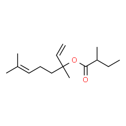 2-Methylbutyric acid 1-ethenyl-1,5-dimethyl-4-hexenyl ester结构式