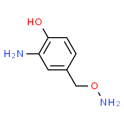 Phenol, 2-amino-4-[(aminooxy)methyl]- (9CI) structure