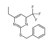 2-benzylsulfanyl-4-ethyl-6-(trifluoromethyl)pyrimidine Structure