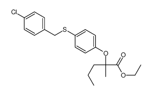 ethyl 2-[4-[(4-chlorophenyl)methylsulfanyl]phenoxy]-2-methyl-pentanoat e Structure