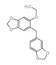 5-(benzo[1,3]dioxol-5-ylmethyl)-6-ethoxy-benzo[1,3]dioxole结构式