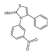 3-(3-nitrophenyl)-4-phenyl-1,3-thiazol-2-imine Structure