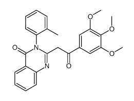 3-(2-methylphenyl)-2-[2-oxo-2-(3,4,5-trimethoxyphenyl)ethyl]quinazolin-4-one结构式