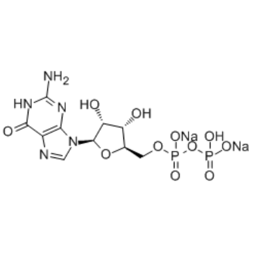 Guanosine-5'-diphosphate disodium salt structure