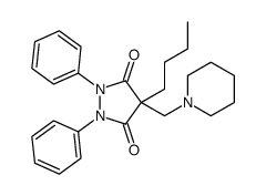 4-butyl-1,2-diphenyl-4-(piperidin-1-ylmethyl)pyrazolidine-3,5-dione Structure