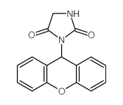 3-(9H-xanthen-9-yl)imidazolidine-2,4-dione structure
