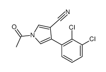 1-ACETYL-4-(2,3-DICHLOROPHENYL)-1H-PYRROLE-3-CARBONITRILE结构式