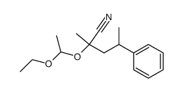 2-(1-ethoxyethoxy)-2-methyl-4-phenylpentanenitrile结构式