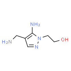 1H-Pyrazole-1-ethanol,5-amino-4-(aminomethyl)- structure