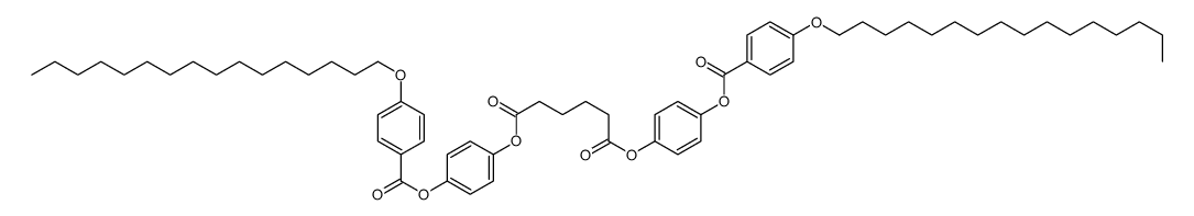 bis[4-(4-hexadecoxybenzoyl)oxyphenyl] hexanedioate结构式