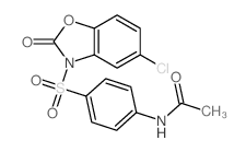 N-[4-(5-chloro-2-oxo-benzooxazol-3-yl)sulfonylphenyl]acetamide structure