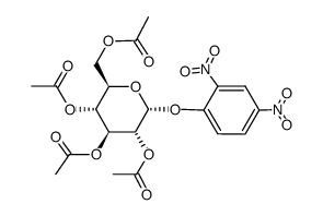 1-O-(2,4-dinitrophenyl)-2,3,4,6-tetra-O-acetyl-α-D-glucopyranoside Structure