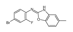 N-(4-bromo-2-fluorophenyl)-5-methyl-1,3-benzoxazol-2-amine结构式