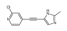 2-chloro-4-[2-(2-methyl-1H-imidazol-5-yl)ethynyl]pyridine Structure