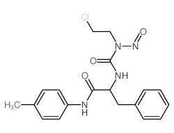 2-[(2-chloroethyl-nitroso-carbamoyl)amino]-N-(4-methylphenyl)-3-phenyl-propanamide structure