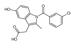 2-[1-(3-chlorobenzoyl)-5-hydroxy-2-methylindol-3-yl]acetic acid结构式