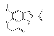 methoxy-5 oxo-9 dihydro-7,8 pyranno[2,3-g]indolecarboxylate-2 de methyle结构式