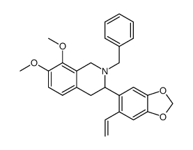 2-benzyl-7,8-dimethoxy-3-(2-vinyl-4,5-methylenedioxyphenyl)-3,4-dihydro-1H-isoquinoline结构式