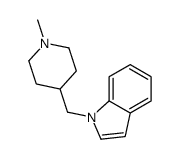 1-[(1-methylpiperidin-4-yl)methyl]indole结构式