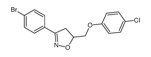 3-(4-bromophenyl)-5-[(4-chlorophenoxy)methyl]-4,5-dihydro-1,2-oxazole Structure