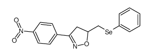 3-(4-nitrophenyl)-5-(phenylselanylmethyl)-4,5-dihydro-1,2-oxazole结构式