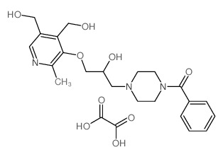 1-(4-Benzoyl-1-piperazinyl)-3-((4,5-bis(hydroxymethyl)-2-methyl-3-pyridinyl)oxy)-2-propanol oxalate结构式