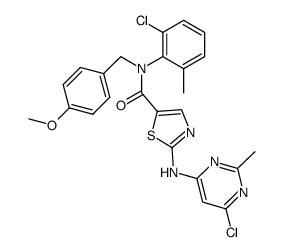 N-(4-Methoxybenzyl)-2-(6-chloro-2-MethylpyriMidin-4-ylaMino)-N-(2-chloro-6-Methylphenyl)-1,3-thiazole-5-carboxaMide picture