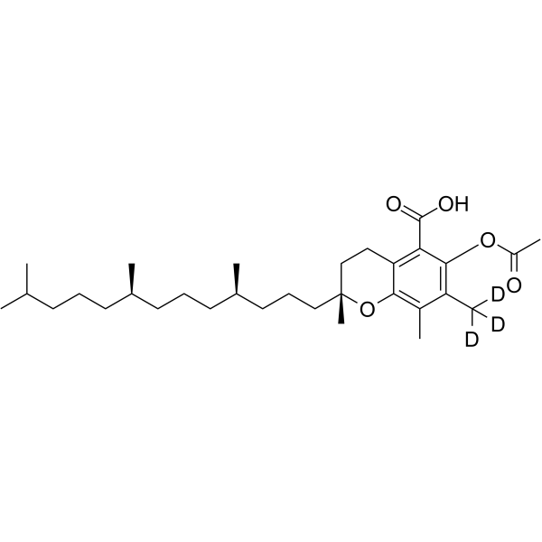 Delta-Tocopherol-5-formyl-chroman-5-carboxylic acid-6-acetoxy-d3结构式